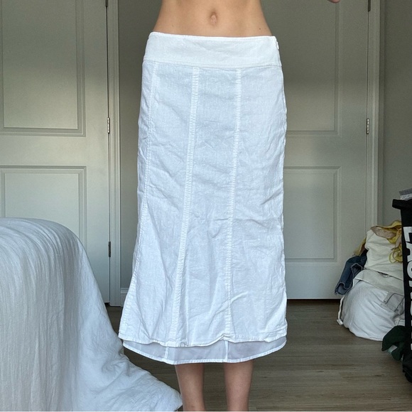 Vintage Linen Midi skirt - Picture 2 of 3